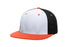 Pacific Headwear Premium M2 Performance Trucker Flexfit® Cap (ES341), Color 'WhiteBlackOrange'